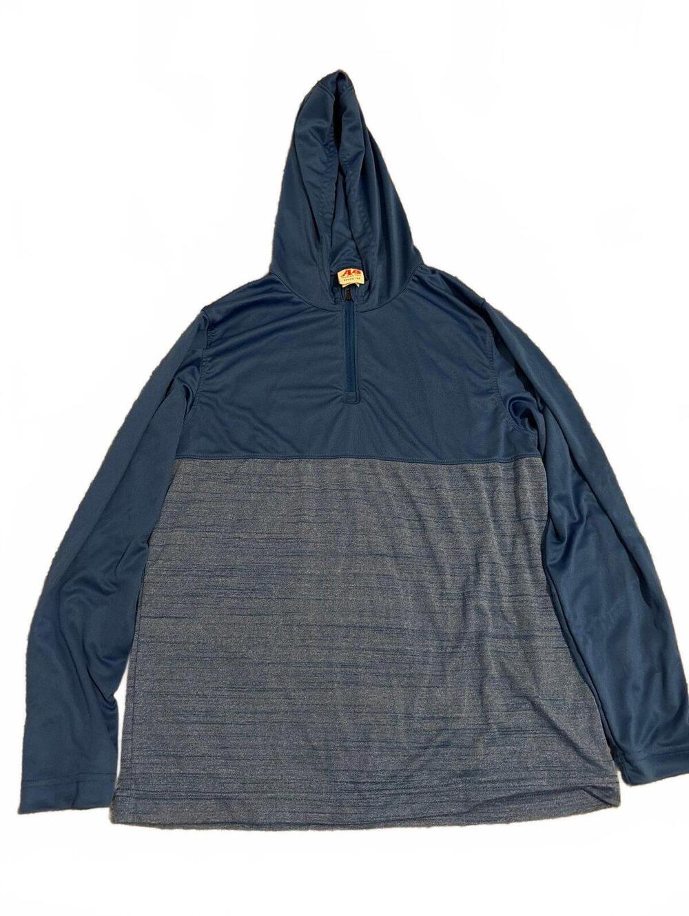 A4 Boys Medium Blue Hooded Pullover - Casual Lightweight Fit